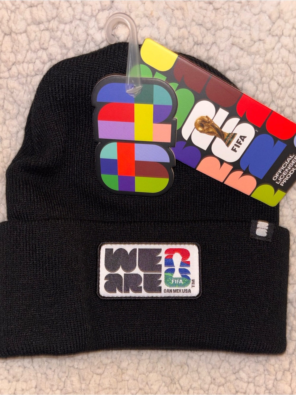 FIFA World Cup 2026 We Are Beanie Hat NWT Official Licensed Black